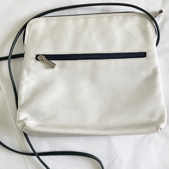 GIUDI genuine leather shoulder bag in white and maroon Made in Italy - Picture 3 of 14